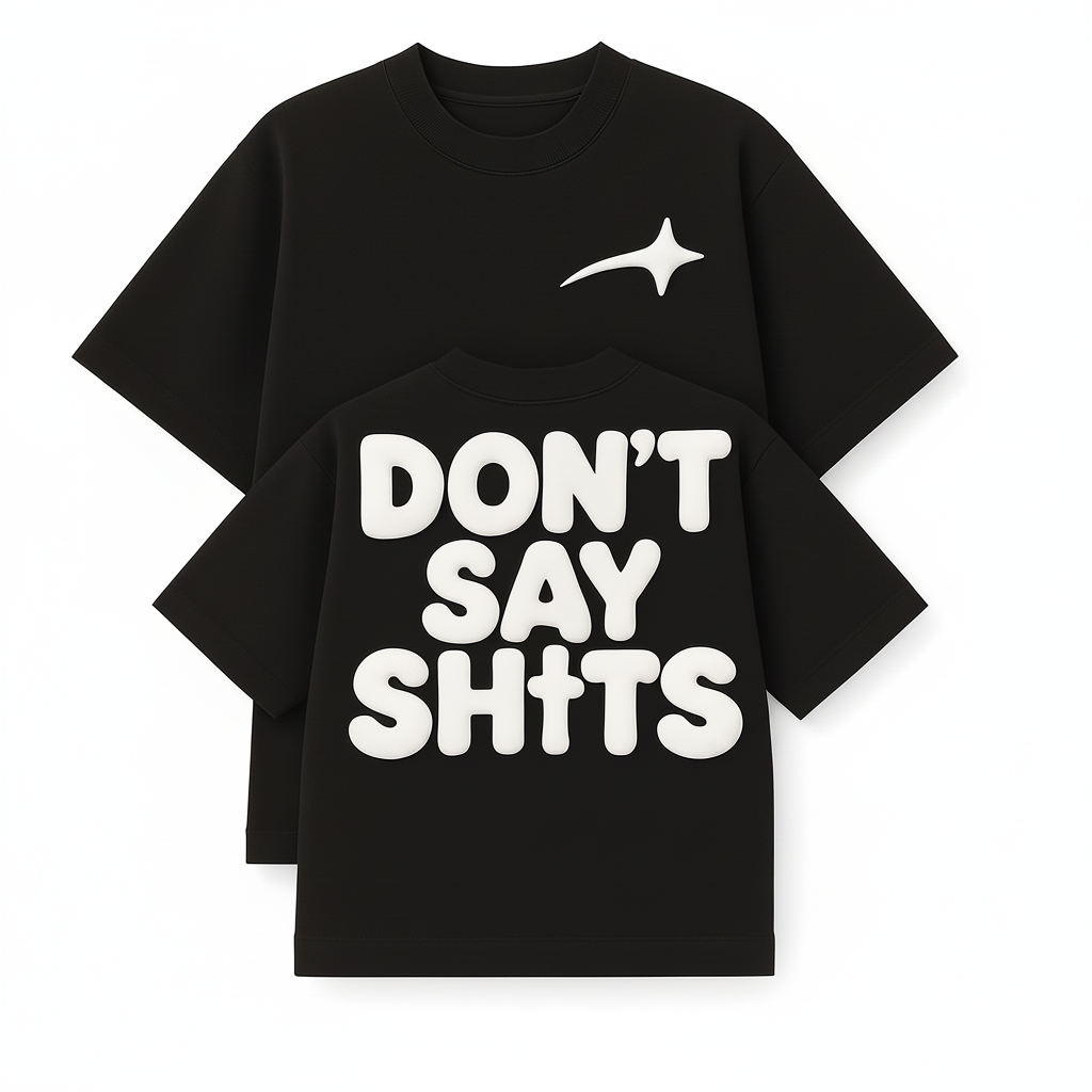 Camiseta 'Don't Say Shits' Preta