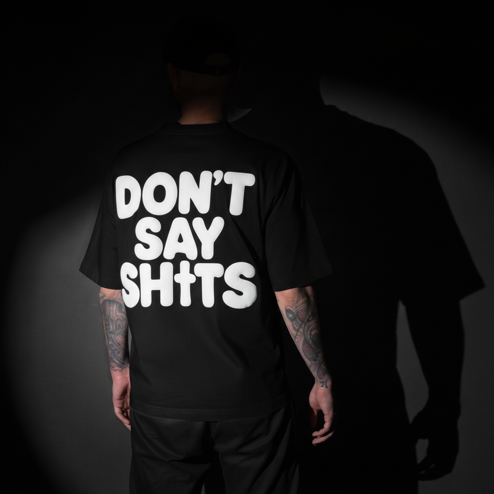 Camiseta 'Don't Say Shits' Preta